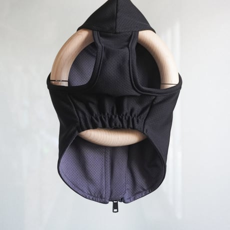 Neoprane zip-up half1/2 tops BLACK //ネオプレンジップアップハーフトップ ﾌﾞﾗｯｸ