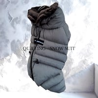 <FRENCH BULLDOG> QUILTING SNOW SUIT:KHAKI <フレンチブルドッグ:ｷﾙﾃｨﾝｸﾞｽﾉｰｽｰﾂ: ｶｰｷ>