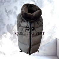 <FRENCH BULLDOG> QUILTING VEST: KHAKI <フレンチブルドッグ:ｷﾙﾃｨﾝｸﾞﾍﾞｽﾄ: ｶｰｷ>