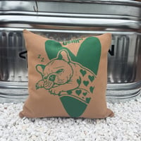 Signature jacquard cushion cover CAMEL//シグネチャージャガードクッションカバー　キャメル