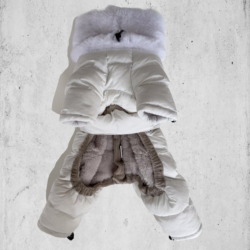 SNZ ECO FUR SNOW SUIT: WHITE <SNZｴｺﾌｧｰｽﾉｰｽｰﾂ: ﾎ