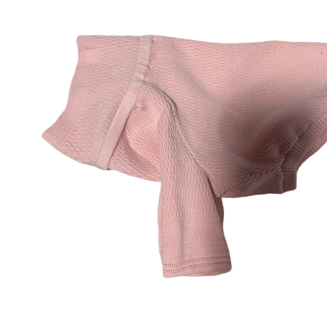 <MINIATURE SCHNAUZER> Thermal Knit Rompers: tutu pink  <ﾐﾆﾁｭｱｼｭﾅｳｻﾞｰ:ｻｰﾏﾙﾆｯﾄﾛﾝﾊﾟｰｽ: ﾁｭﾁｭﾋﾟﾝｸ>