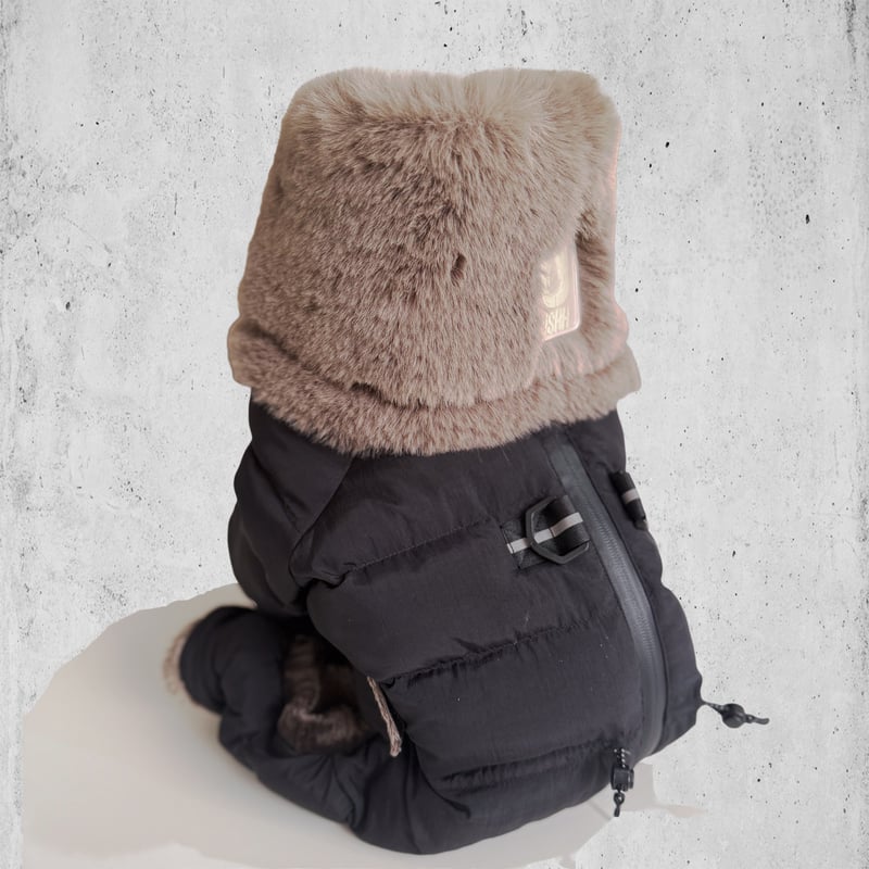 SNZ ECO FUR SNOW SUIT:BLACK <SNZｴｺﾌｧｰｽﾉｰｽｰﾂ: ﾌﾞ