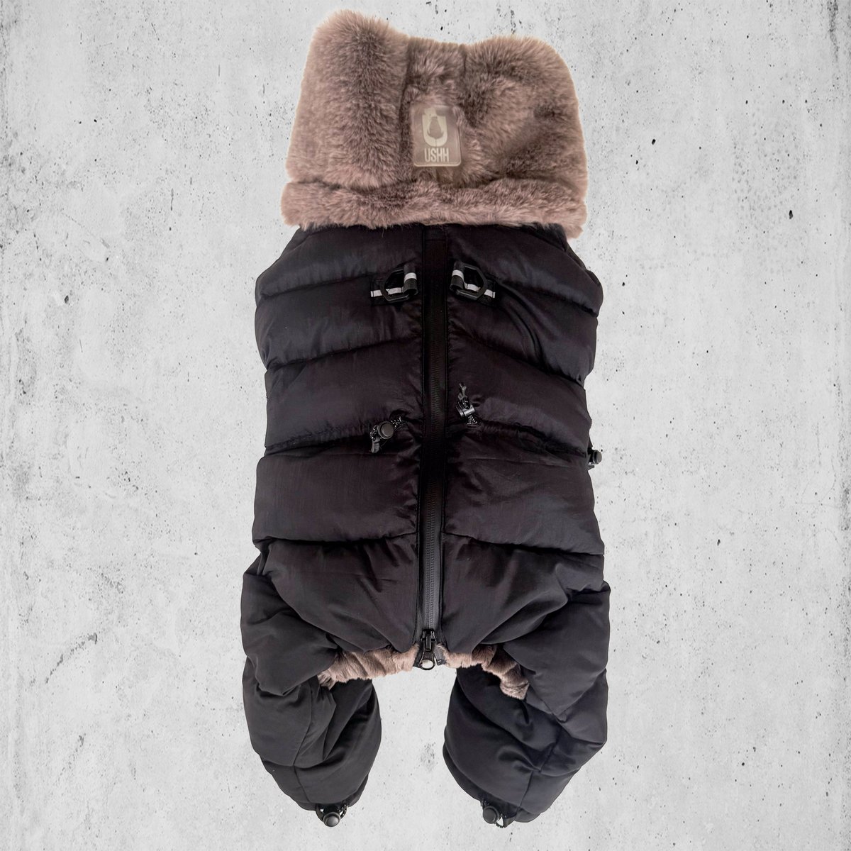 SNZ ECO FUR SNOW SUIT:BLACK <SNZｴｺﾌｧｰｽﾉｰｽｰﾂ: ﾌﾞ