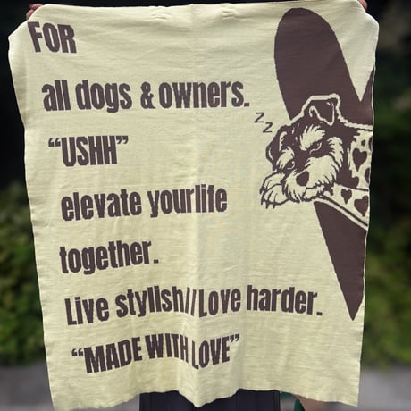 Signature jacquard blanket YELLOW.SNZ//シグネチャージャガードブランケット　イエローシュナ