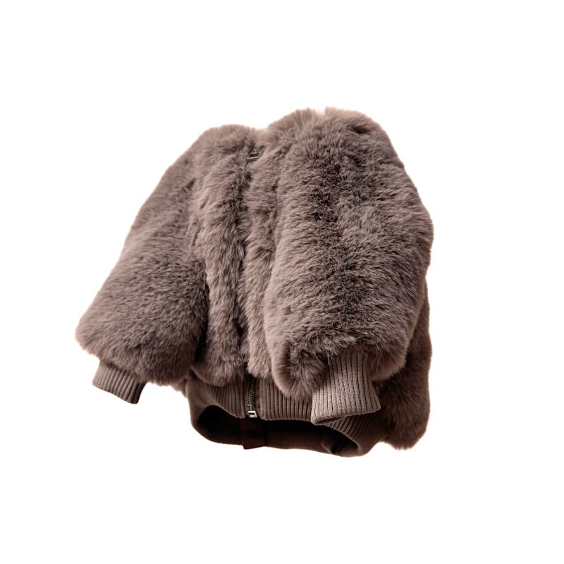 ushhエコファージップアップブルゾン Eco-Fur zipup blouson-KHAKI //ｴｺﾌｧｰｼﾞｯﾌﾟｱｯﾌﾟﾌﾞﾙ