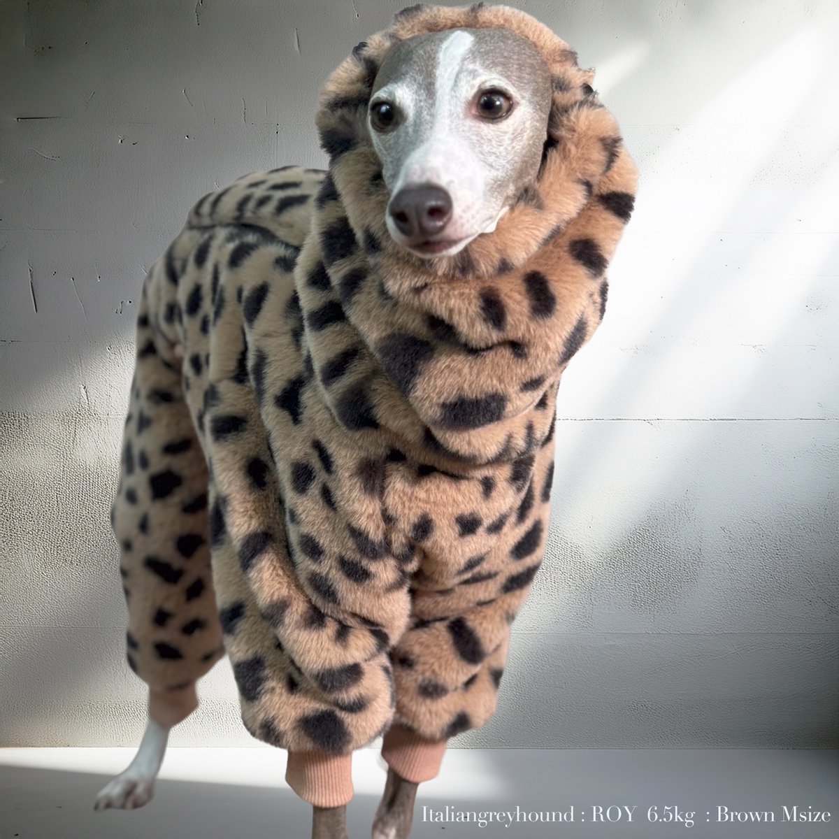 USHH:エコファーレオパードロンパース:ブラウン サイズ：S USHH:エコファーレオパードロンパース:ブラウン サイズ：S ECO-FUR