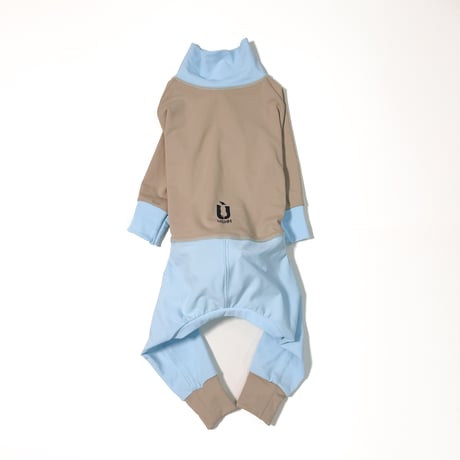 Rush guard full rompers:sax*beige// ラッシュガードフルロンパース:ｻｯｸｽ*ﾍﾞｰｼﾞｭ