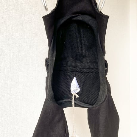 オーバーオール <チノ素材; ブラック>