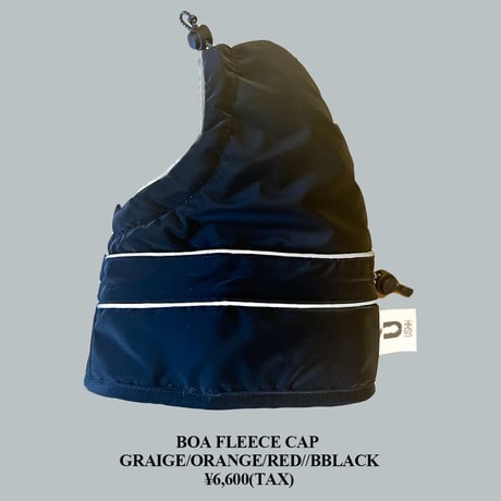 BACK FLEECE CAP <バックフリースキャップ>: BLACK<ブラック>