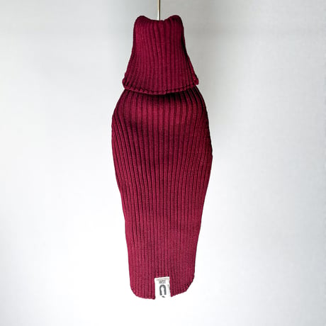 Rib stretch knit tops:WINE// リブストレッチニットトップス: ワイン