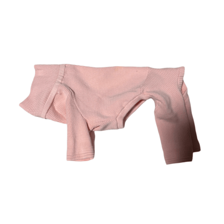 <MINIATURE SCHNAUZER> Thermal Knit Rompers: tutu pink  <ﾐﾆﾁｭｱｼｭﾅｳｻﾞｰ:ｻｰﾏﾙﾆｯﾄﾛﾝﾊﾟｰｽ: ﾁｭﾁｭﾋﾟﾝｸ>