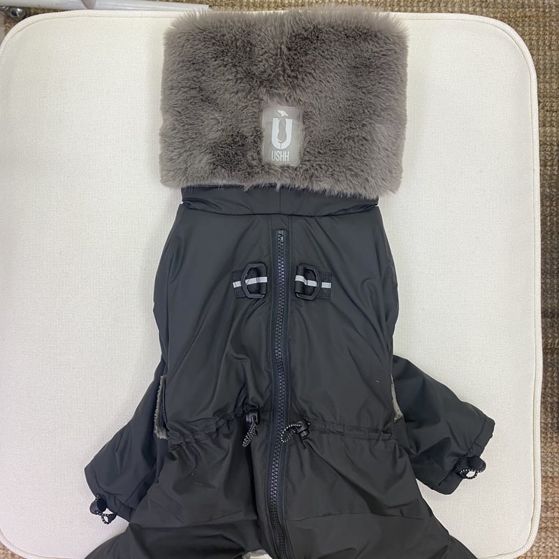 ECO FUR SNOW SUIT: BLACK <ｴｺﾌｧｰｽﾉｰｽｰﾂ: ﾌﾞﾗｯｸ> |...