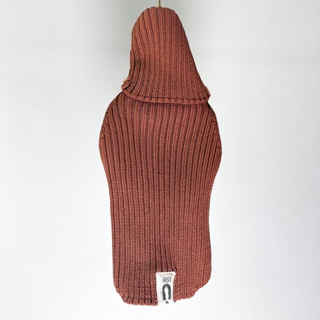Rib stretch knit tops:CAMEL// リブストレッチニットトップス: キャメル