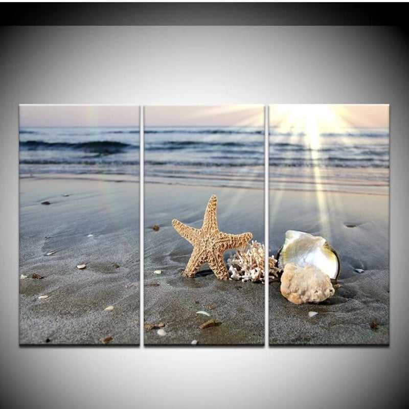 油絵木製パネル絵画砂浜の夏 PGHK 油絵】木製パネル絵画【砂浜の海