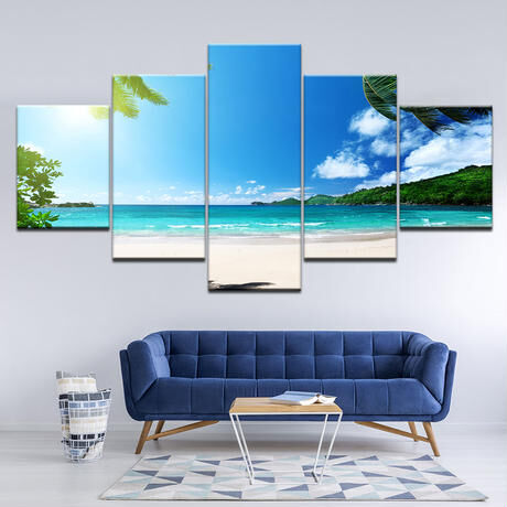 絵　キャンパス　油絵　ハワイ　海の絵　アート　インテリア　ギフト　IKEA original