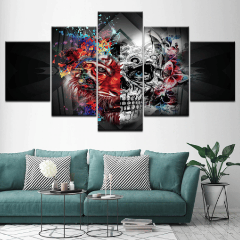 あるがままに】虎 トラ アクリル画 ポップアート キャンバスF6号 BAEZ3