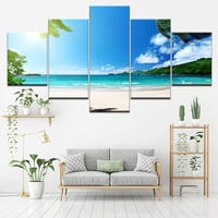 【特大】アートパネル　キャンバスアート　絵　絵画　パネルアート　インテリア　壁掛け　海の絵　ビーチ　ハワイ　モルディブ　海　空