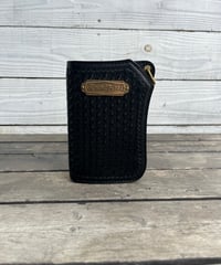 ラウンドファスナーType1mini 黒 ダイヤスタンプ sankyo shokai ダイヤモンド パイソン 長財布 ラウンド