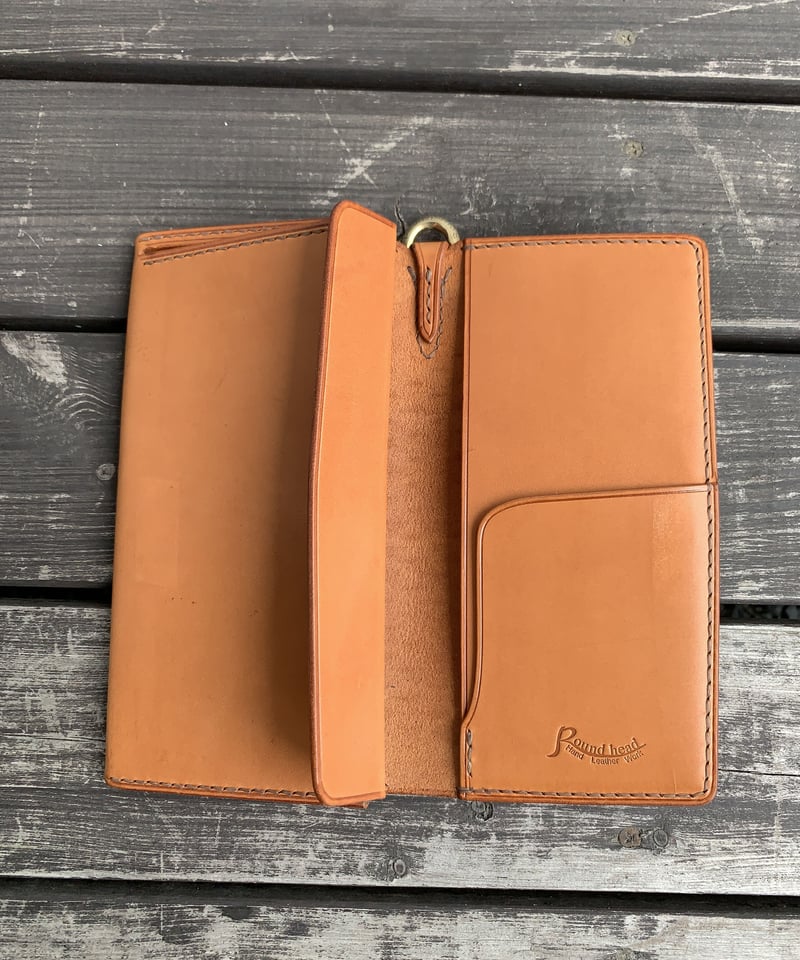 セミロングウォレット ダイヤ brass | Round head