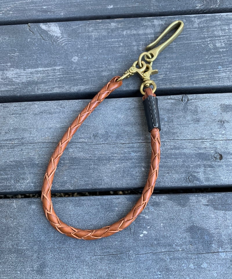 ウォレットロープ 4つ編み 真鍮 | Round head