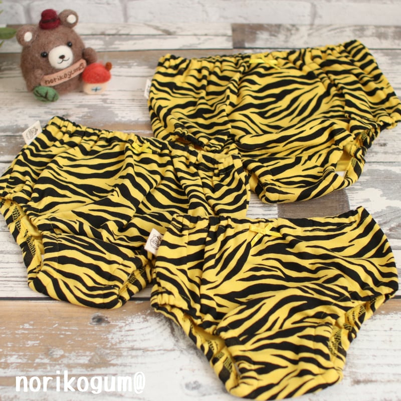 トラ柄①☆おんなの子に！鬼のパンツ♪おんなの子ショーツ 震災復興