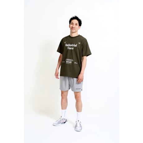 “DOUBLE LOGO” T-SHIRT / BLACK x SUNSET