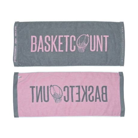 LOGO FACE TOWEL  / GRAY&PINK