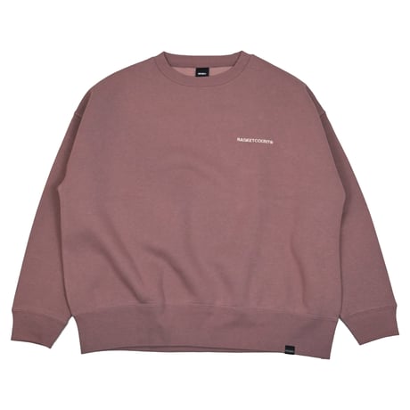 OVER SIZE CREW NECK SWEAT / DUSTY ROSE