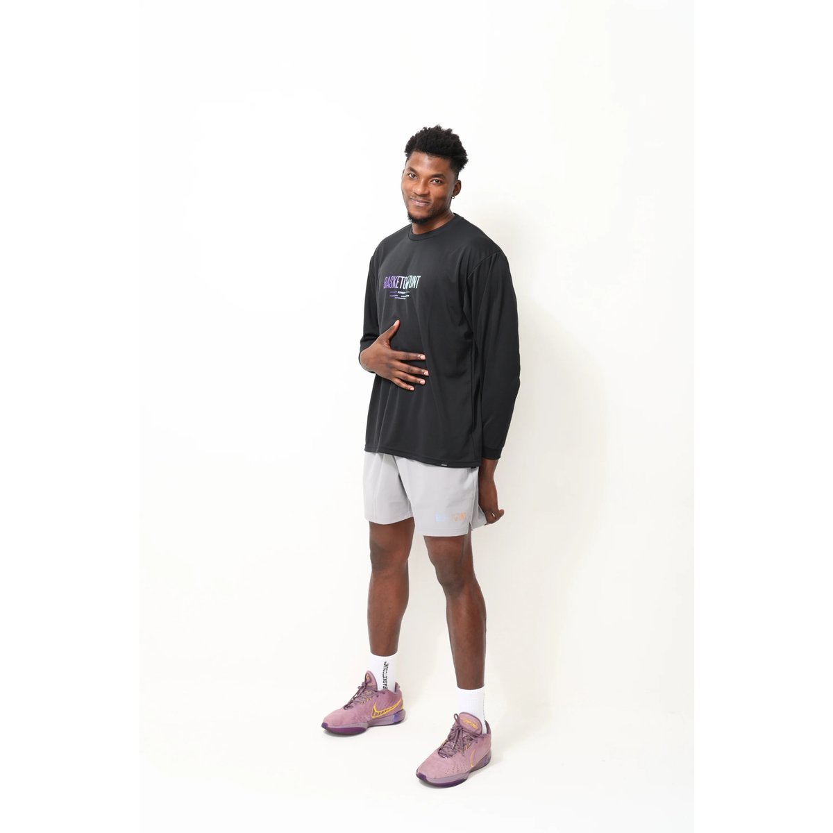 NIGHT VEW” BOX LOGO XTRA SHORTS / BLUE | BASKE