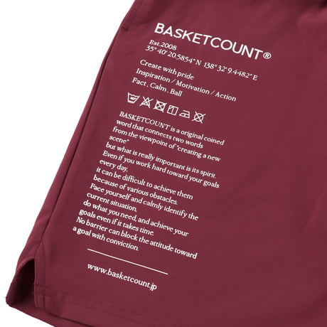 “Material” SHORTS / BURGUNDY