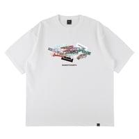 “STICKER BOMB” HW COTTON T-SHIRT <DAILY USE>  / WHITE