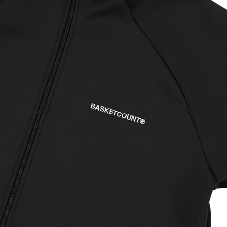 TECH LUXE ZIP UP HOODIE / BLACK