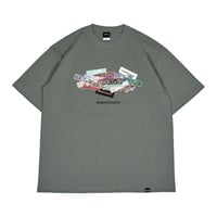 “STICKER BOMB” HW COTTON T-SHIRT <DAILY USE>  / STORMY SEA