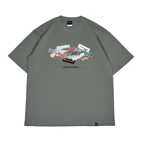 “STICKER BOMB” HW COTTON T-SHIRT <DAILY USE>  / STORMY SEA