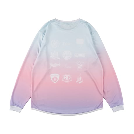 "LOGOMANIA"  LONG T-SHIRT / DREAM FADE