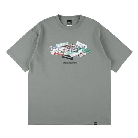“STICKER BOMB” HW COTTON T-SHIRT <DAILY USE>  / STORMY SEA