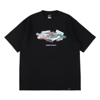 “STICKER BOMB” HW COTTON T-SHIRT <DAILY USE>  / BLACK
