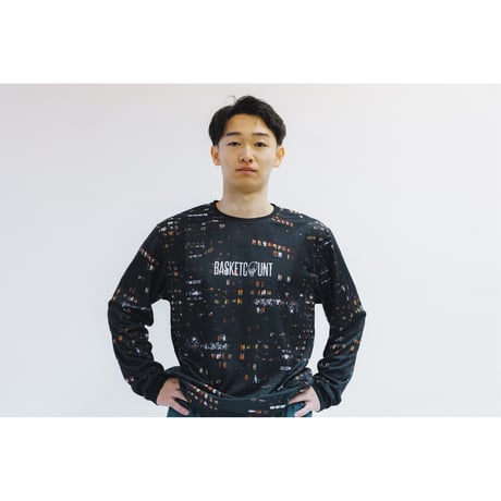 "LOGOMANIA"  LONG T-SHIRT / BLACK