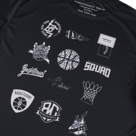 "LOGOMANIA"  LONG T-SHIRT / BLACK