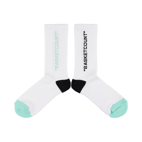 COMFORT SOCKS / WHITExMINT/BLACK