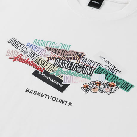 “STICKER BOMB” HW COTTON T-SHIRT <DAILY USE>  / WHITE