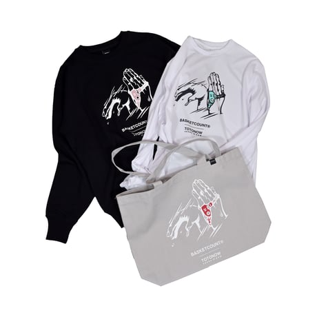 "BASKETCOUNTxTOTONOW" TOTE BAG / GRAY