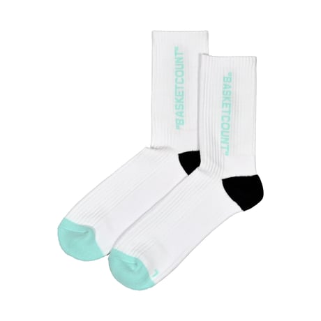 COMFORT SOCKS / WHITExMINT/BLACK
