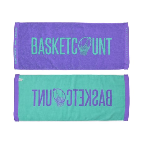 LOGO FACE TOWEL  / PURPLE&MINT