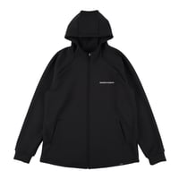 TECH LUXE ZIP UP HOODIE / BLACK