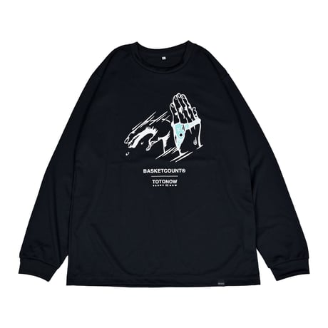 "BASKETCOUNTxTOTONOW" LONG T-SHIRT / BLACK