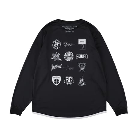 "LOGOMANIA"  LONG T-SHIRT / BLACK
