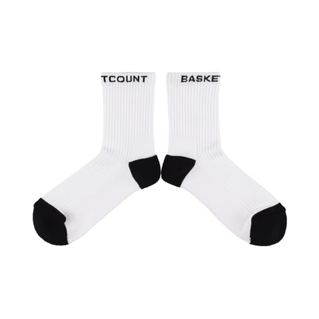 CREW SOCKS / WHITExBLACK