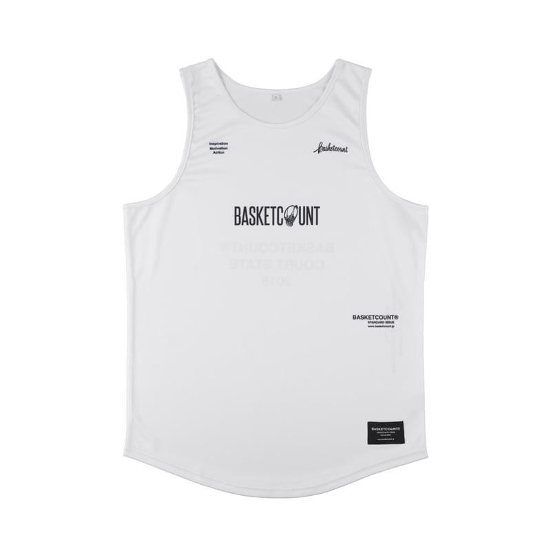 STANDARD ISSUE” TANK TOP / WHITE | BASKETCOUNT